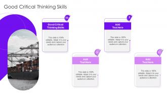 Good Critical Thinking Skills In Powerpoint And Google Slides Cpb
