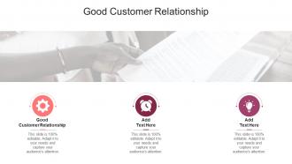 Good Customer Relationship In Powerpoint And Google Slides Cpb