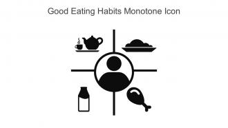 Good Eating Habits Monotone Icon In Powerpoint Pptx Png And Editable Eps Format