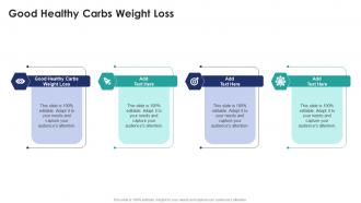 Good Healthy Carbs Weight Loss In Powerpoint And Google Slides Cpb