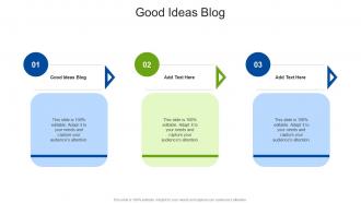 Good Ideas Blog In Powerpoint And Google Slides Cpb