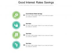 Good interest rates savings ppt powerpoint presentation show files cpb