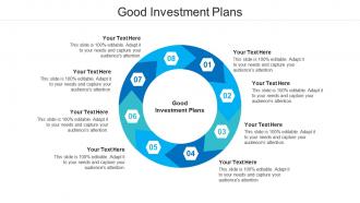 Good investment plans ppt powerpoint presentation infographics show cpb