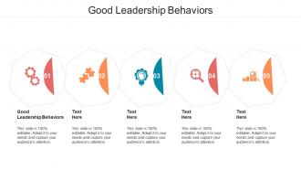 Good leadership behaviors ppt powerpoint presentation styles slide cpb