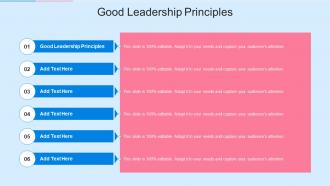 Good Leadership Principles In Powerpoint And Google Slides Cpb