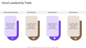 Good Leadership Traits In Powerpoint And Google Slides Cpb