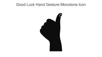Good Luck Hand Gesture Monotone Icon In Powerpoint Pptx Png And Editable Eps Format