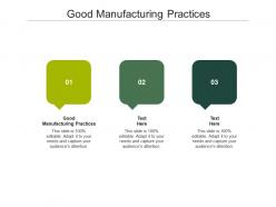 Good manufacturing practices ppt powerpoint presentation summary inspiration cpb