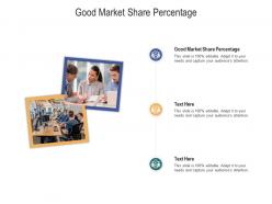 Good market share percentage ppt powerpoint presentation ideas format cpb