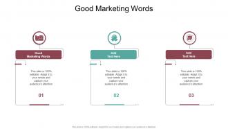 Good Marketing Words In Powerpoint And Google Slides Cpb