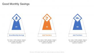 Good Monthly Savings In Powerpoint And Google Slides Cpb