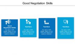 Good negotiation skills ppt powerpoint presentation styles design templates cpb