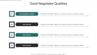 Good Negotiator Qualities In Powerpoint And Google Slides Cpb
