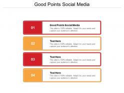Good points social media ppt powerpoint presentation layouts file formats cpb