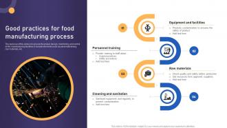 Good Practices For Food Manufacturing Process
