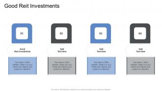 Good Reit Investments In Powerpoint And Google Slides Cpb