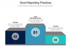 Good reporting practices ppt powerpoint presentation inspiration rules cpb