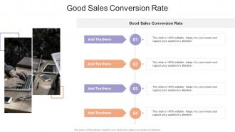 Good Sales Conversion Rate In Powerpoint And Google Slides Cpb