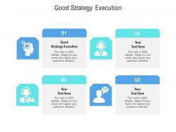 Good strategy execution ppt powerpoint presentation model design inspiration cpb