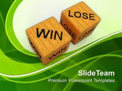 Good Strategy Game Templates Dice Win Vs Lose Future Teamwork Ppt Slide Designs Powerpoint
