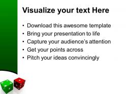Good strategy game templates red and green dices finance image ppt slide designs powerpoint