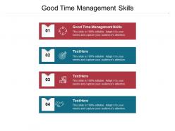 Good time management skills ppt powerpoint presentation gallery graphic images cpb