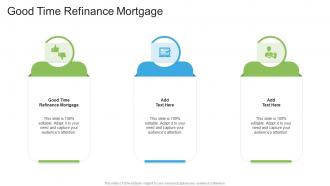 Good Time Refinance Mortgage In Powerpoint And Google Slides Cpb