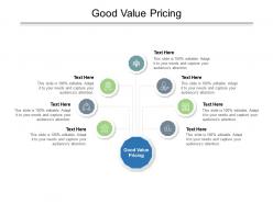 Good value pricing ppt powerpoint presentation styles show cpb