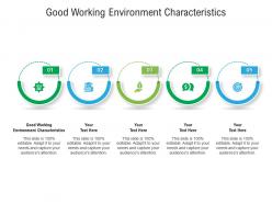 Good working environment characteristics ppt powerpoint presentation professional picture cpb