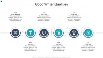Good Writer Qualities In Powerpoint And Google Slides Cpb