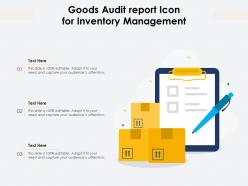 Goods audit report icon for inventory management