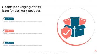 Goods Packaging Check Icon For Delivery Process