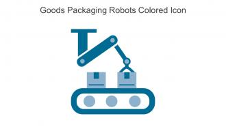 Goods Packaging Robots Colored Icon In Powerpoint Pptx Png And Editable Eps Format