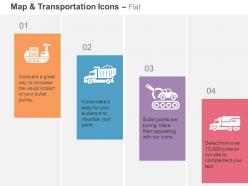 Goods ship truck car loader heavy truck ppt icons graphics