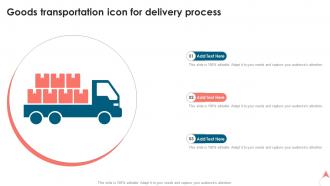 Goods Transportation Icon For Delivery Process