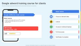 Google Adword Training Course For Clients