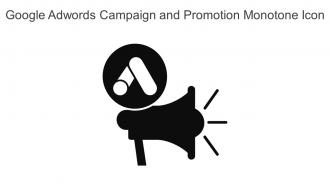 Google Adwords Campaign And Promotion Monotone Icon In Powerpoint Pptx Png And Editable Eps Format