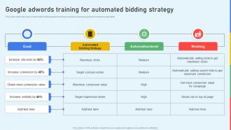 Google Adwords Training For Automated Bidding Strategy