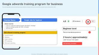 Google Adwords Training Program For Business