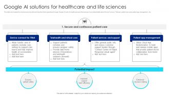 Google AI Solutions For Healthcare Google Chatbot Usage Guide AI SS V