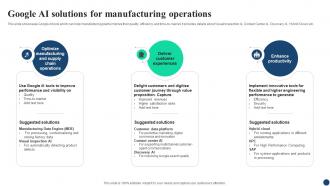 Google AI Solutions For Manufacturing AI Google For Business A Comprehensive Guide AI SS V