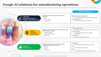 Google AI Solutions For Manufacturing Operations How To Use Google AI For Your Business AI SS