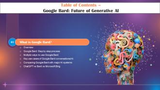 Google Bard Future Of Generative AI For Table Of Contents ChatGPT SS