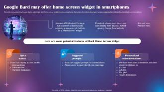 Google Bard Future Of Generative AI Google Bard May Offer Home Screen Widget ChatGPT SS