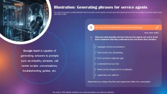 Google Bard Future Of Generative AI Illustration Generating Phrases For Service Agents ChatGPT SS
