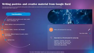 Google Bard Future Of Generative AI Writing Poetries And Creative Material From Google ChatGPT SS