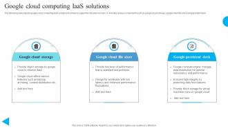 Google Cloud Computing IaaS Solutions