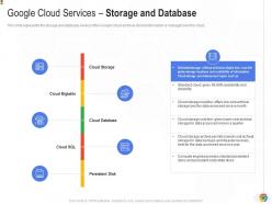 Google cloud services storage and database google cloud it ppt formats