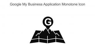 Google My Business Application Monotone Icon In Powerpoint Pptx Png And Editable Eps Format