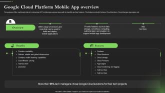 Google Platform Mobile App Overview Comprehensive Guide To Mobile Cloud Computing